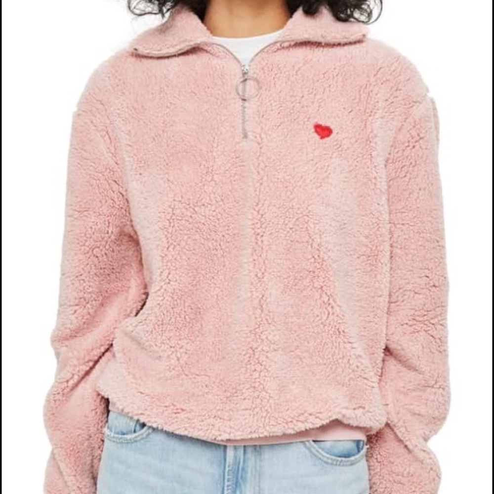 Top shop plush quarter zip